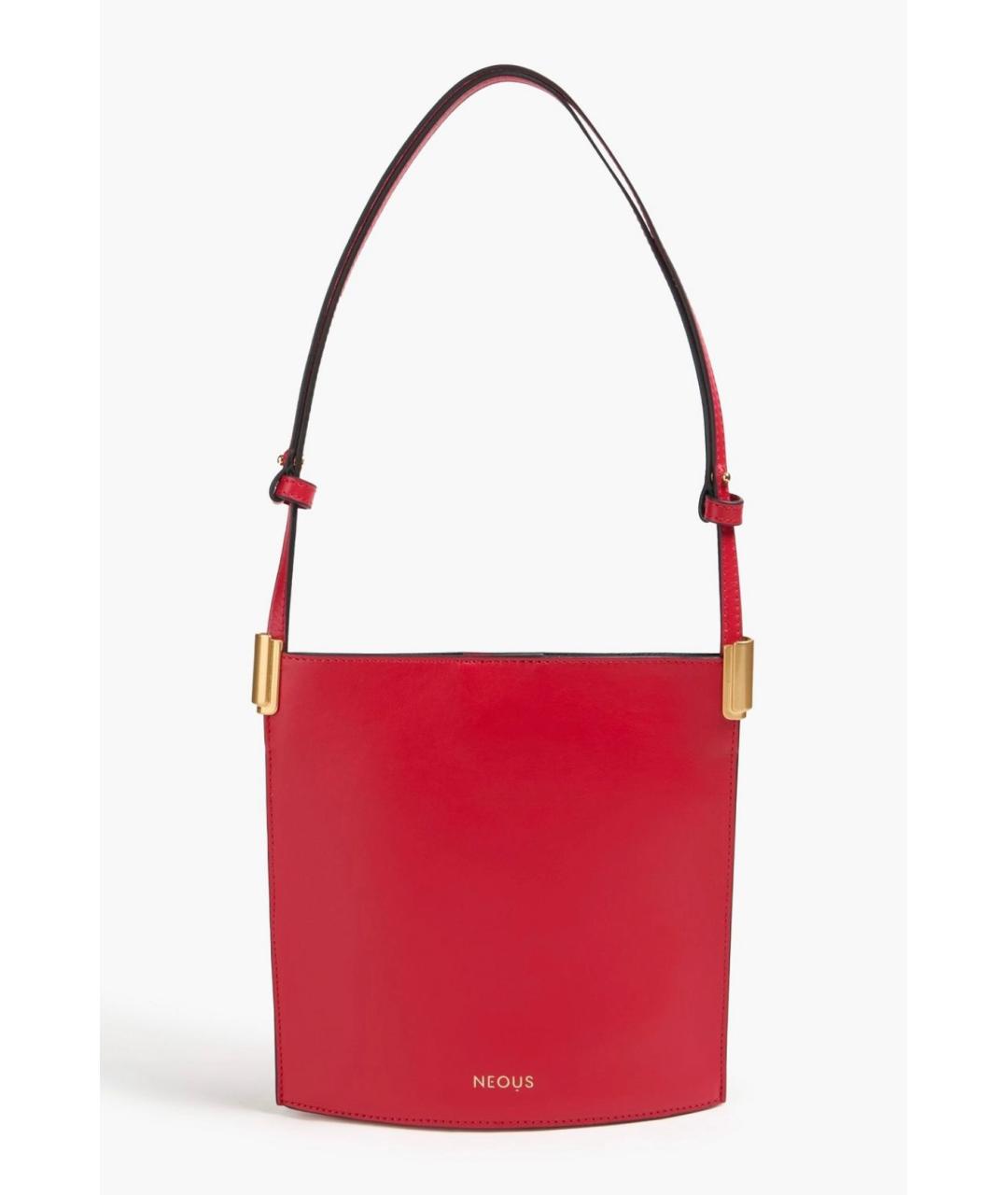 NEOUS Красная кожаная сумка через плечо, фото 3