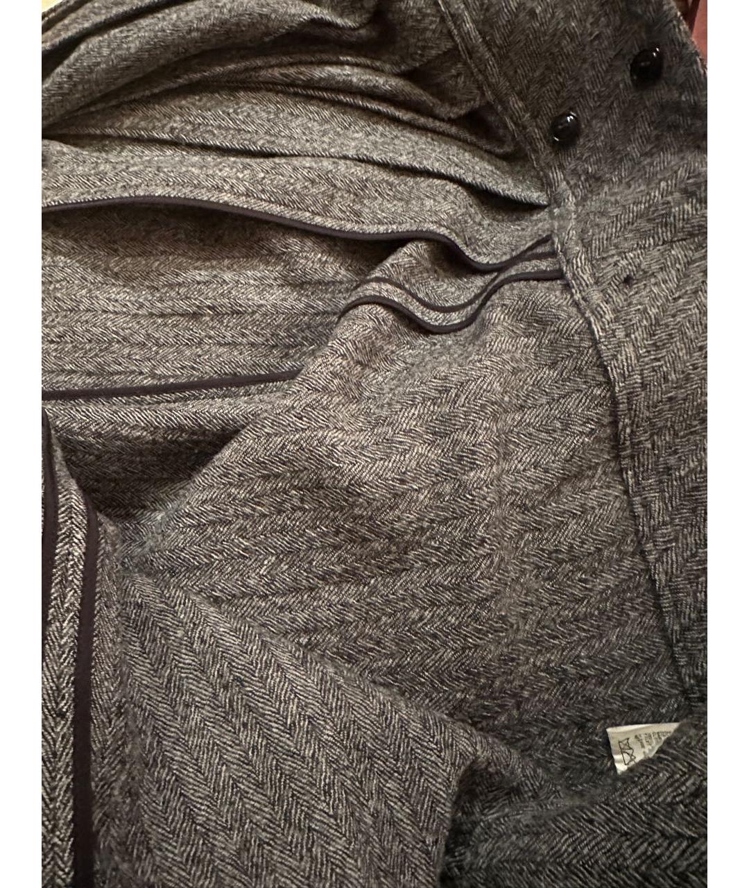 YOHJI YAMAMOTO Серая шерстяная юбка макси, фото 7