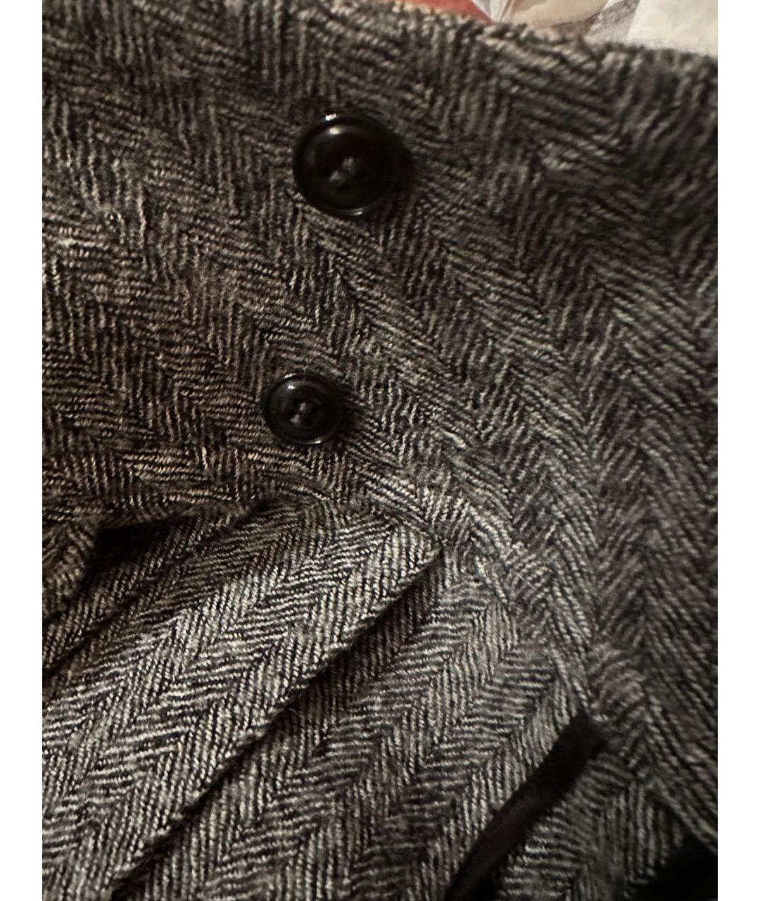 YOHJI YAMAMOTO Серая шерстяная юбка макси, фото 4