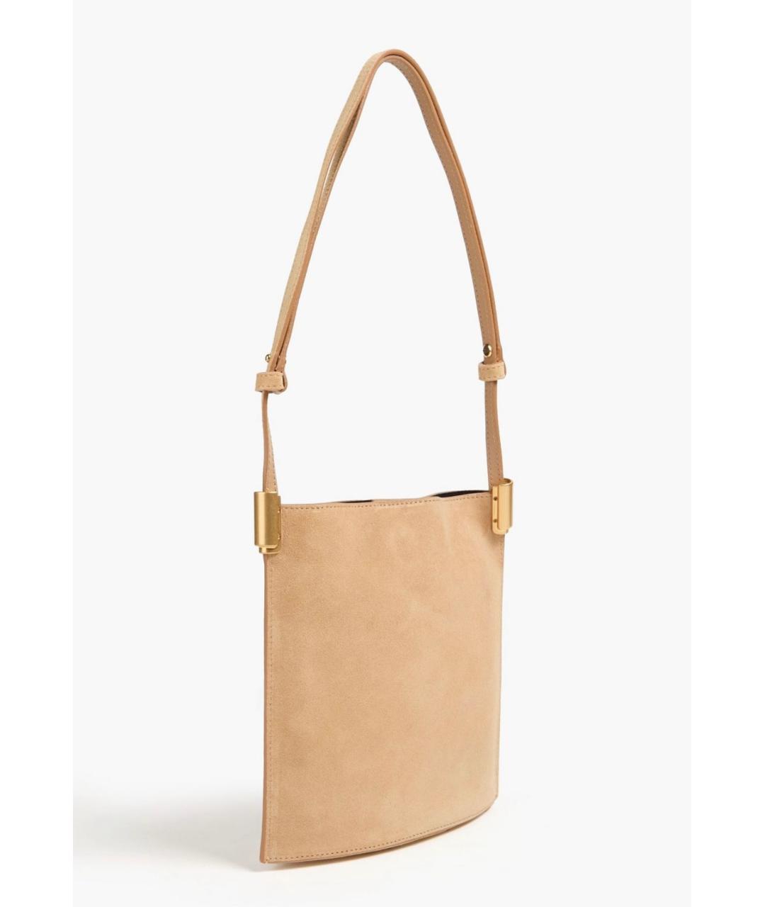 NEOUS Бежевая замшевая сумка через плечо, фото 3