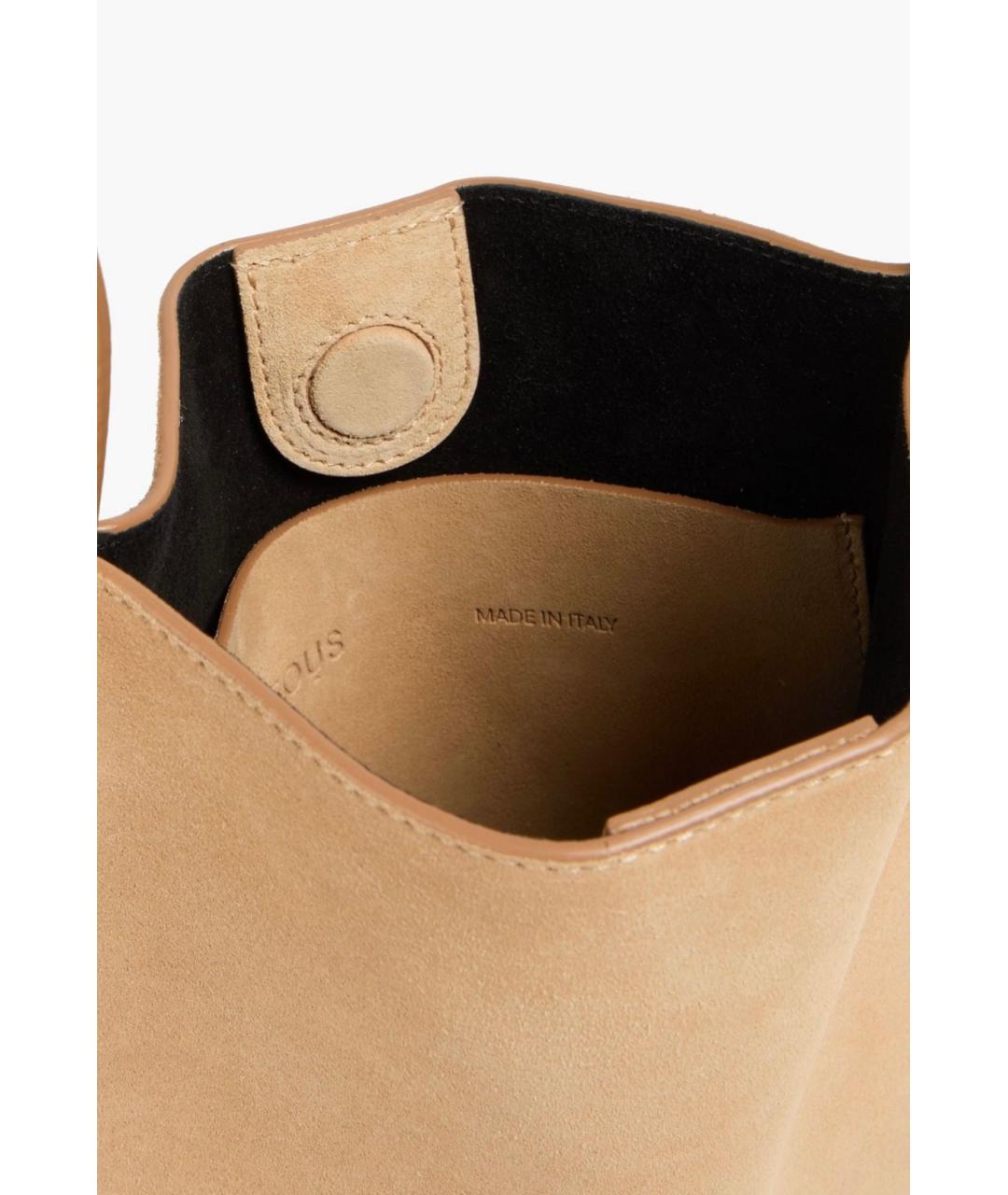 NEOUS Бежевая замшевая сумка через плечо, фото 4