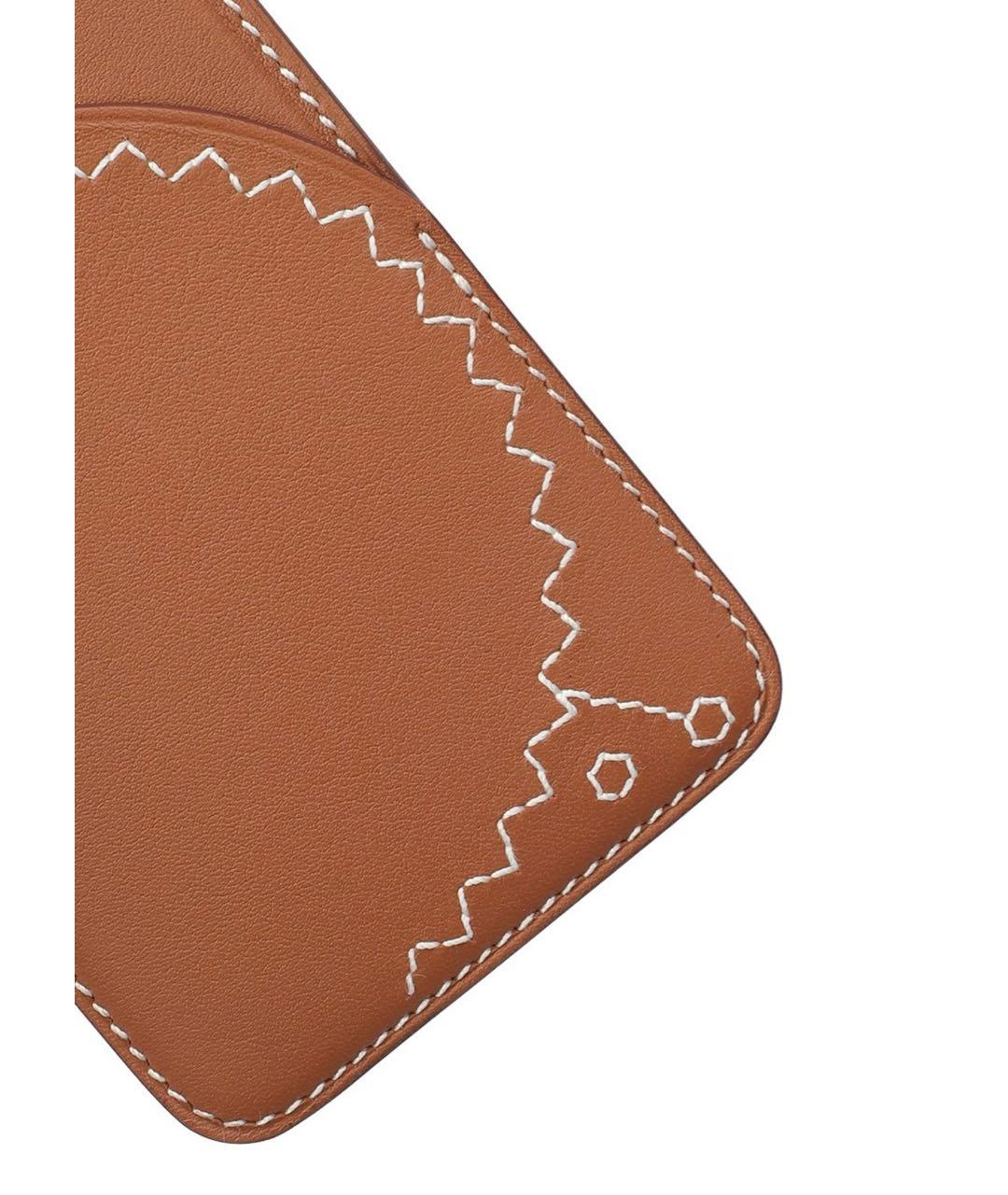 HERMES Коричневый кожаный кардхолдер, фото 3