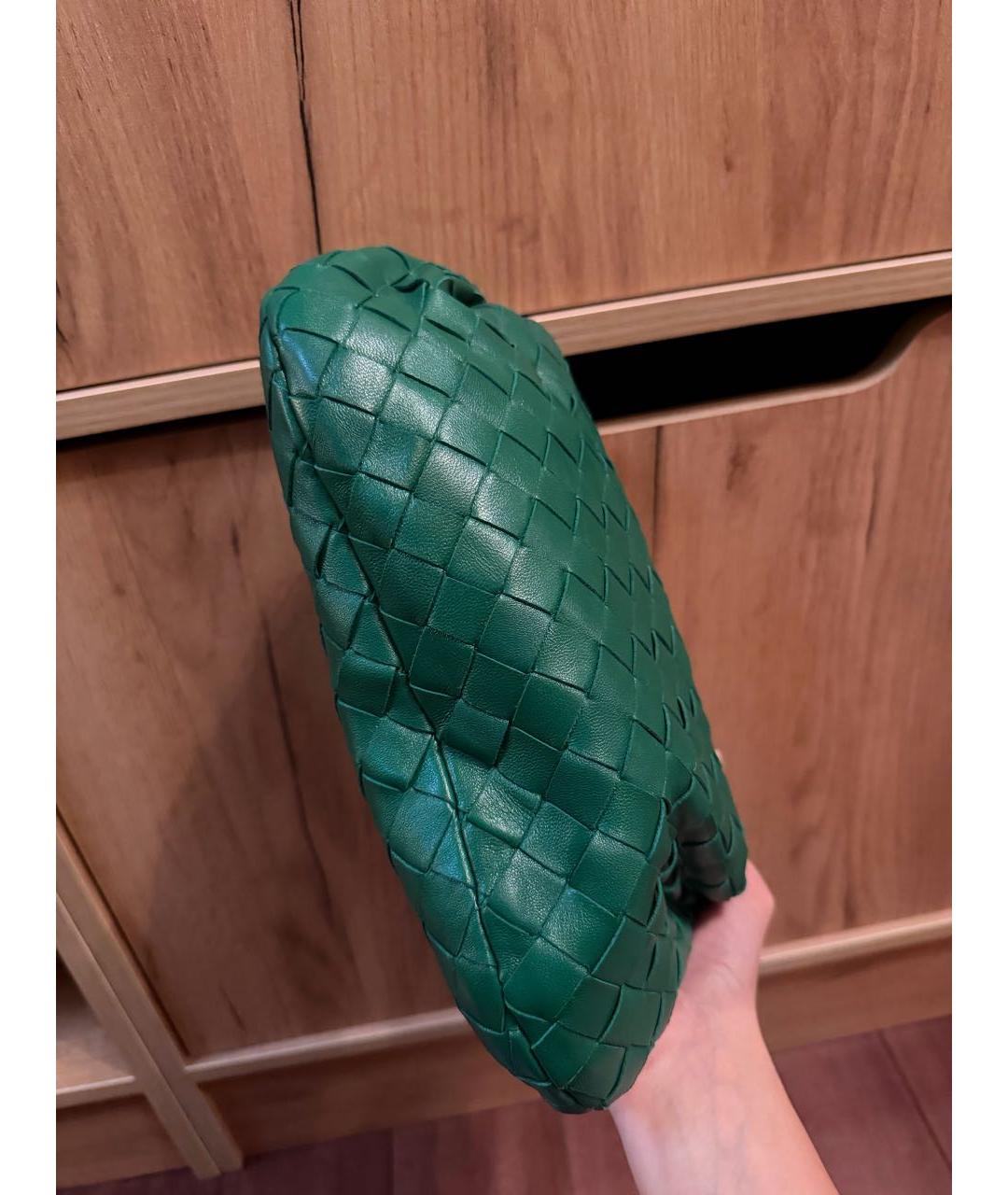 BOTTEGA VENETA Зеленая кожаная сумка с короткими ручками, фото 2