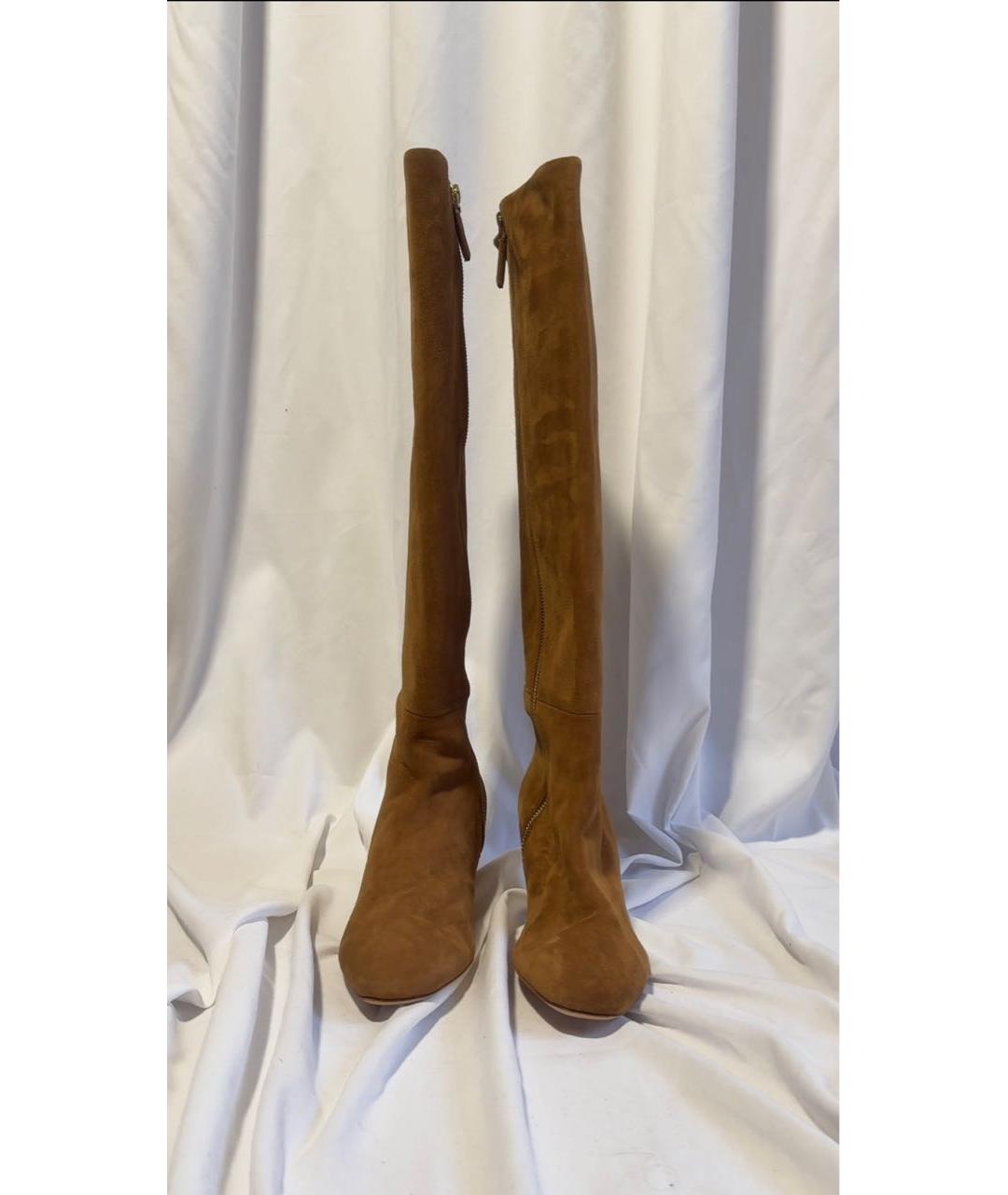 EMILIO PUCCI Коричневые замшевые сапоги, фото 2