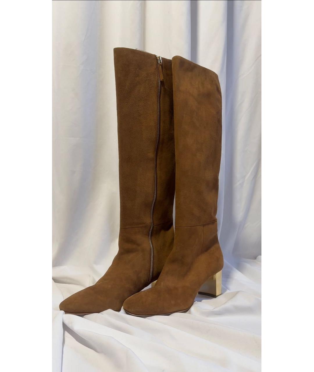 EMILIO PUCCI Коричневые замшевые сапоги, фото 7