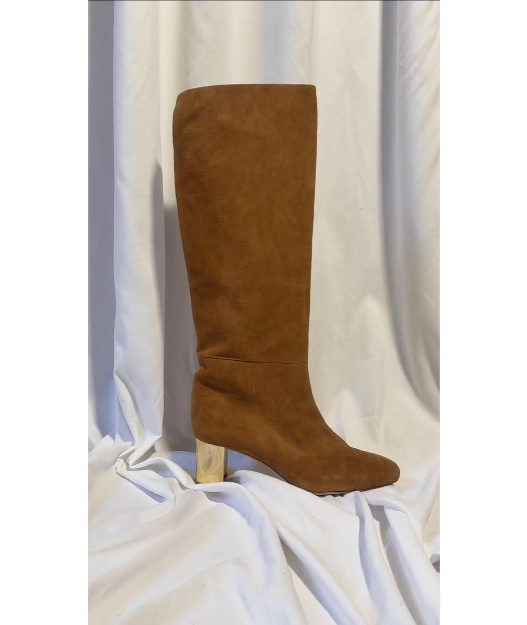 EMILIO PUCCI Коричневые замшевые сапоги, фото 10