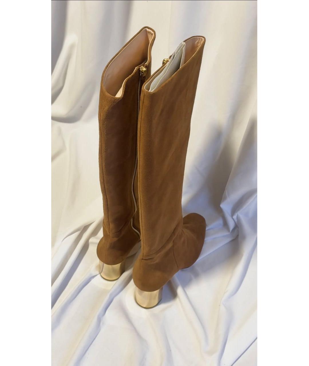 EMILIO PUCCI Коричневые замшевые сапоги, фото 8