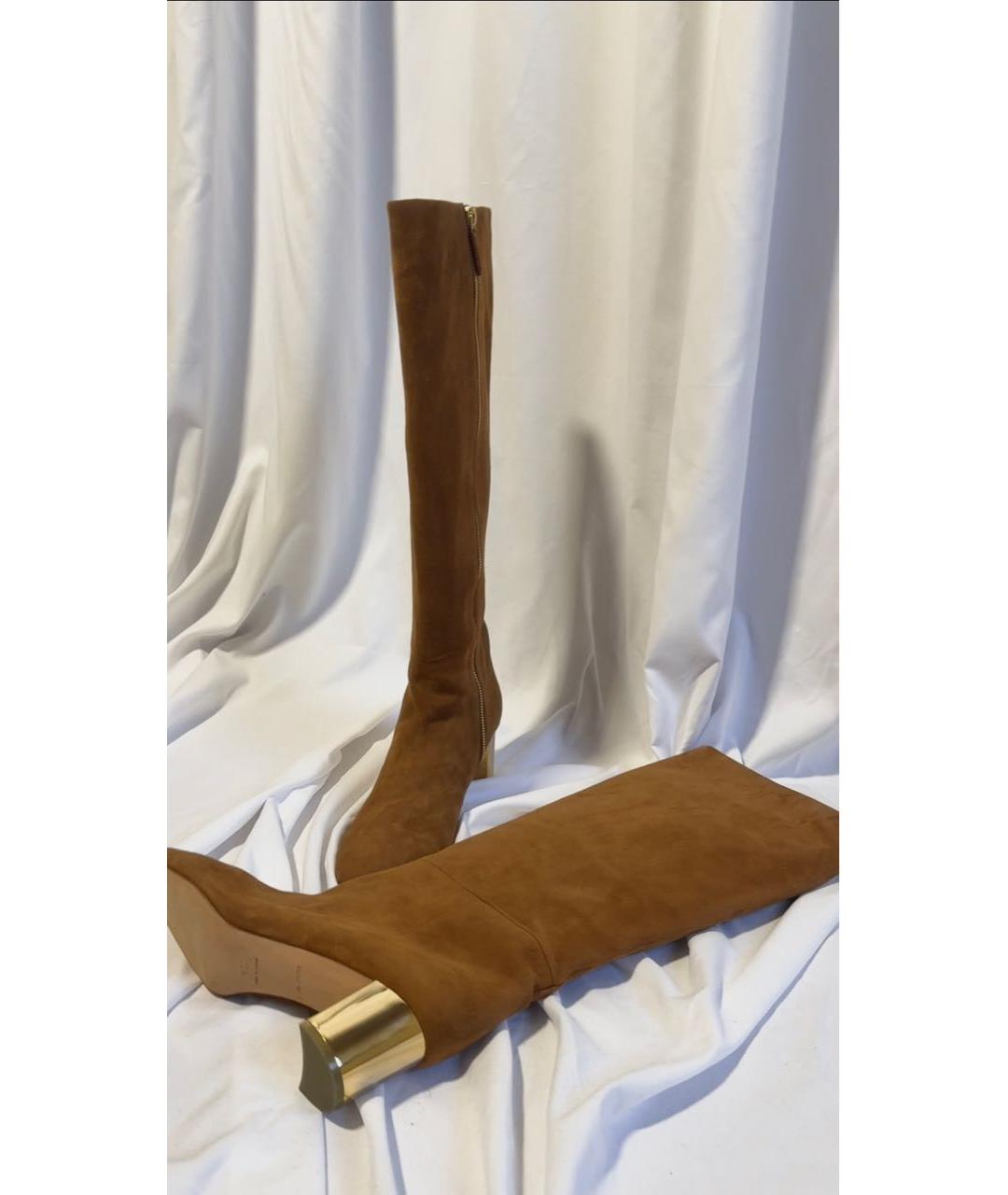 EMILIO PUCCI Коричневые замшевые сапоги, фото 5
