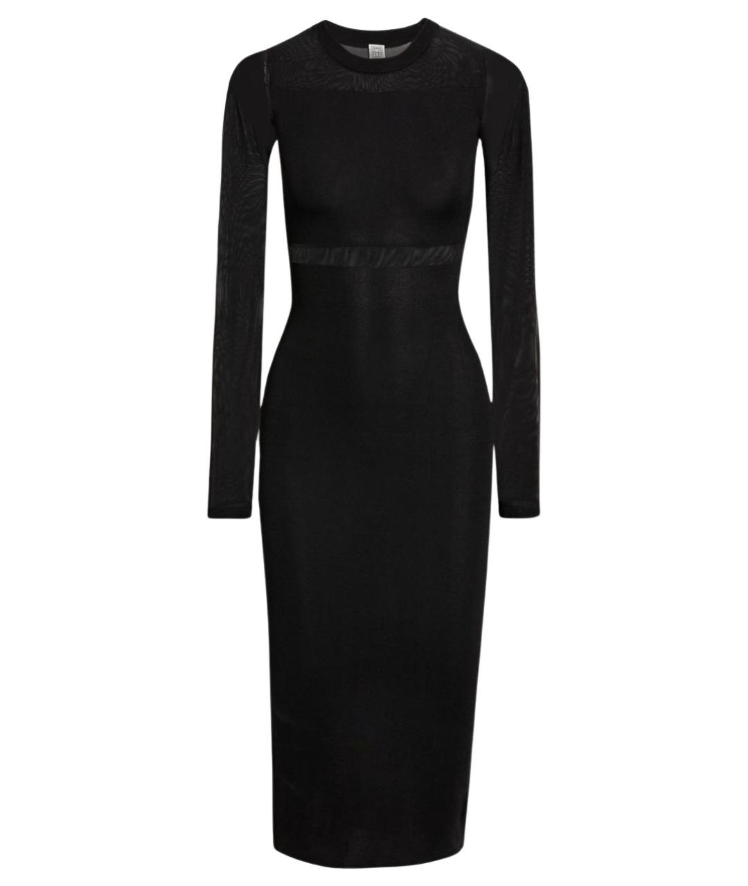 TOTEME Черное хлопковое коктейльное платье, фото 1
