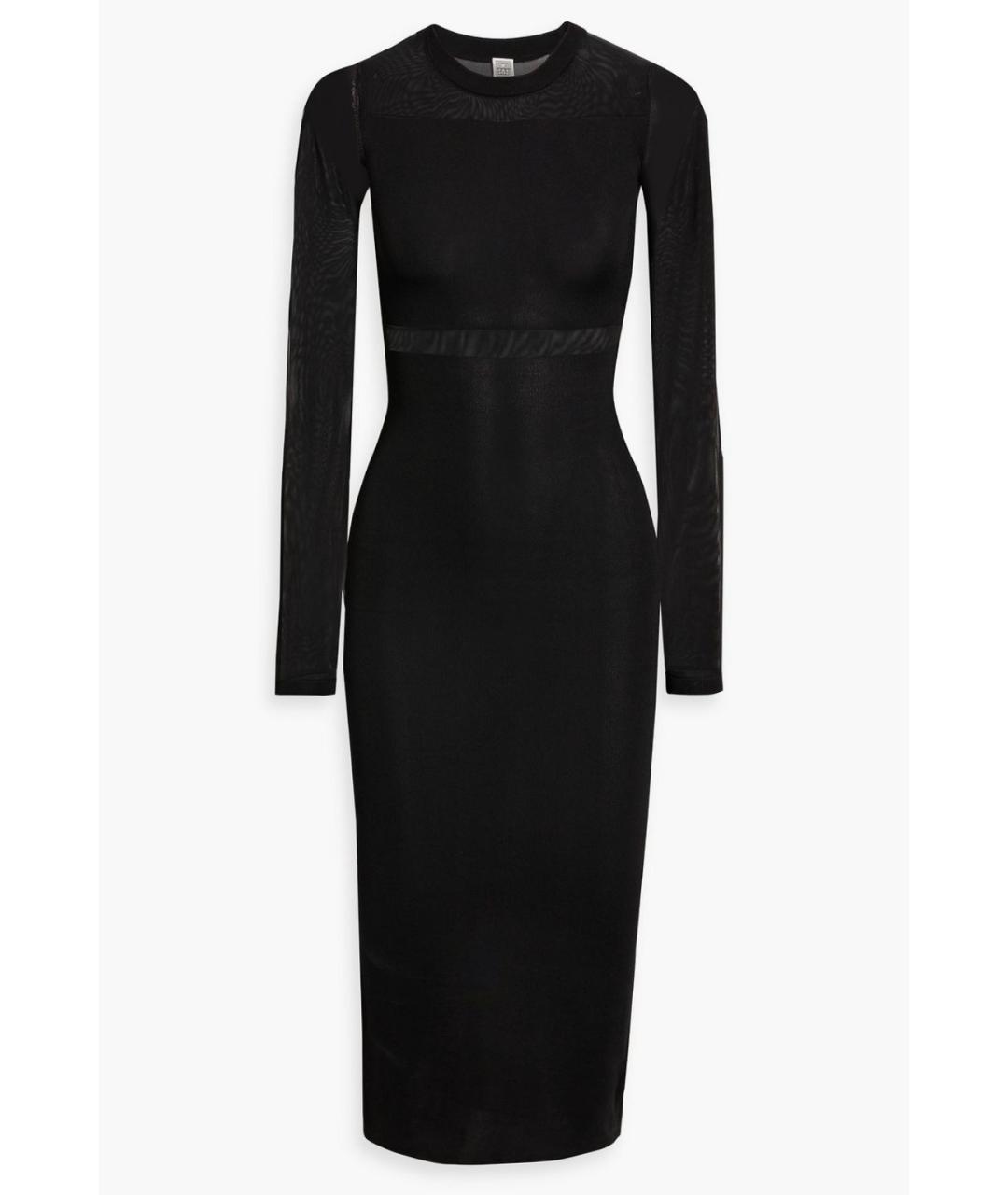 TOTEME Черное хлопковое коктейльное платье, фото 4