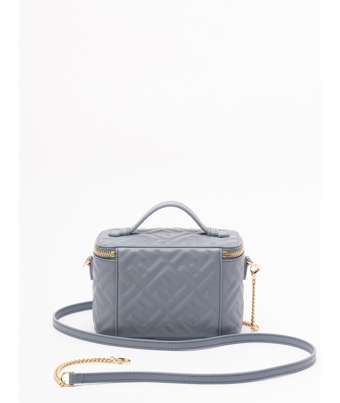 FENDI Голубая кожаная косметичка, фото 2