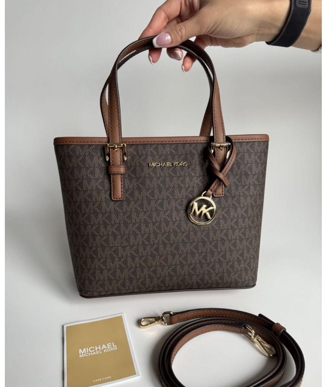 MICHAEL KORS Коричневая сумка с короткими ручками, фото 5