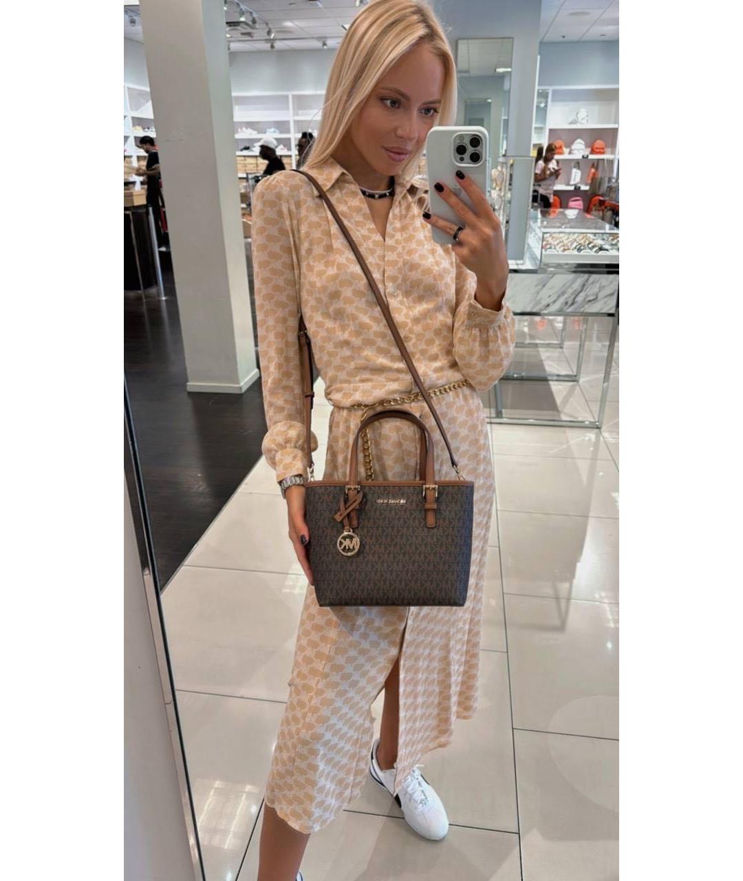 MICHAEL KORS Коричневая сумка с короткими ручками, фото 7