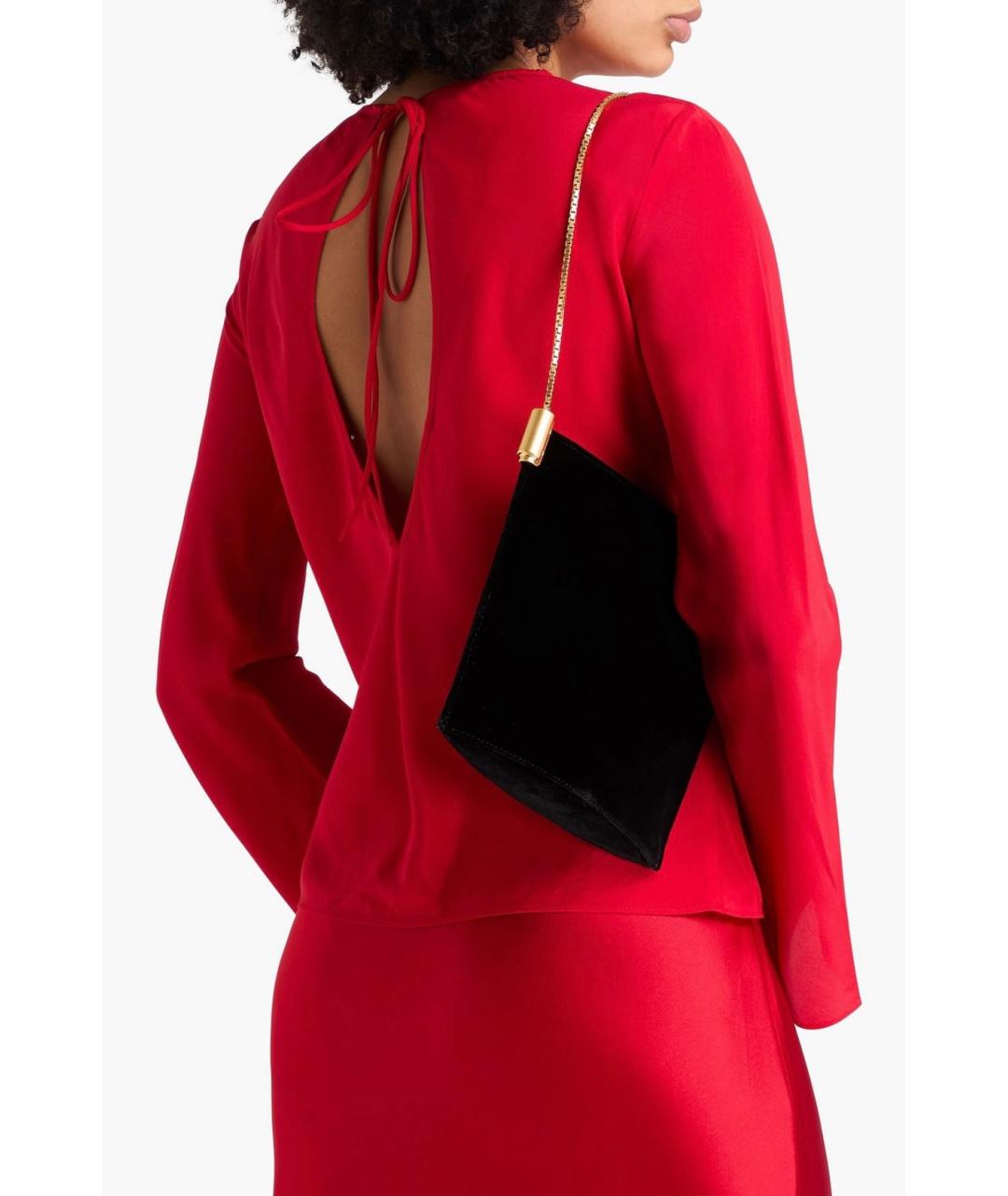 NEOUS Черная бархатная сумка через плечо, фото 2