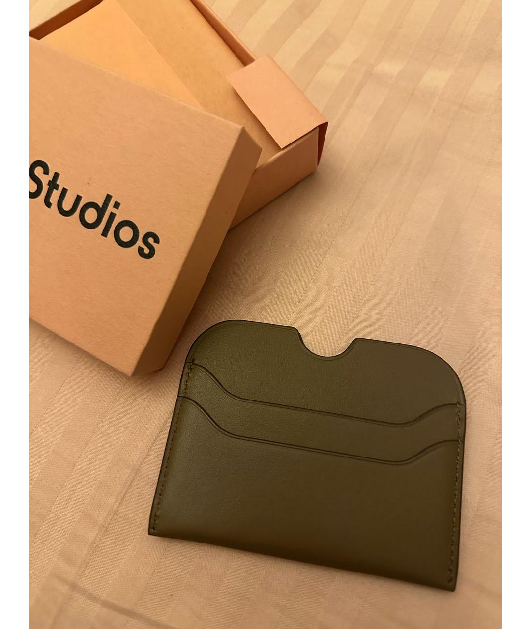 ACNE STUDIOS Коричневый кожаный кардхолдер, фото 4