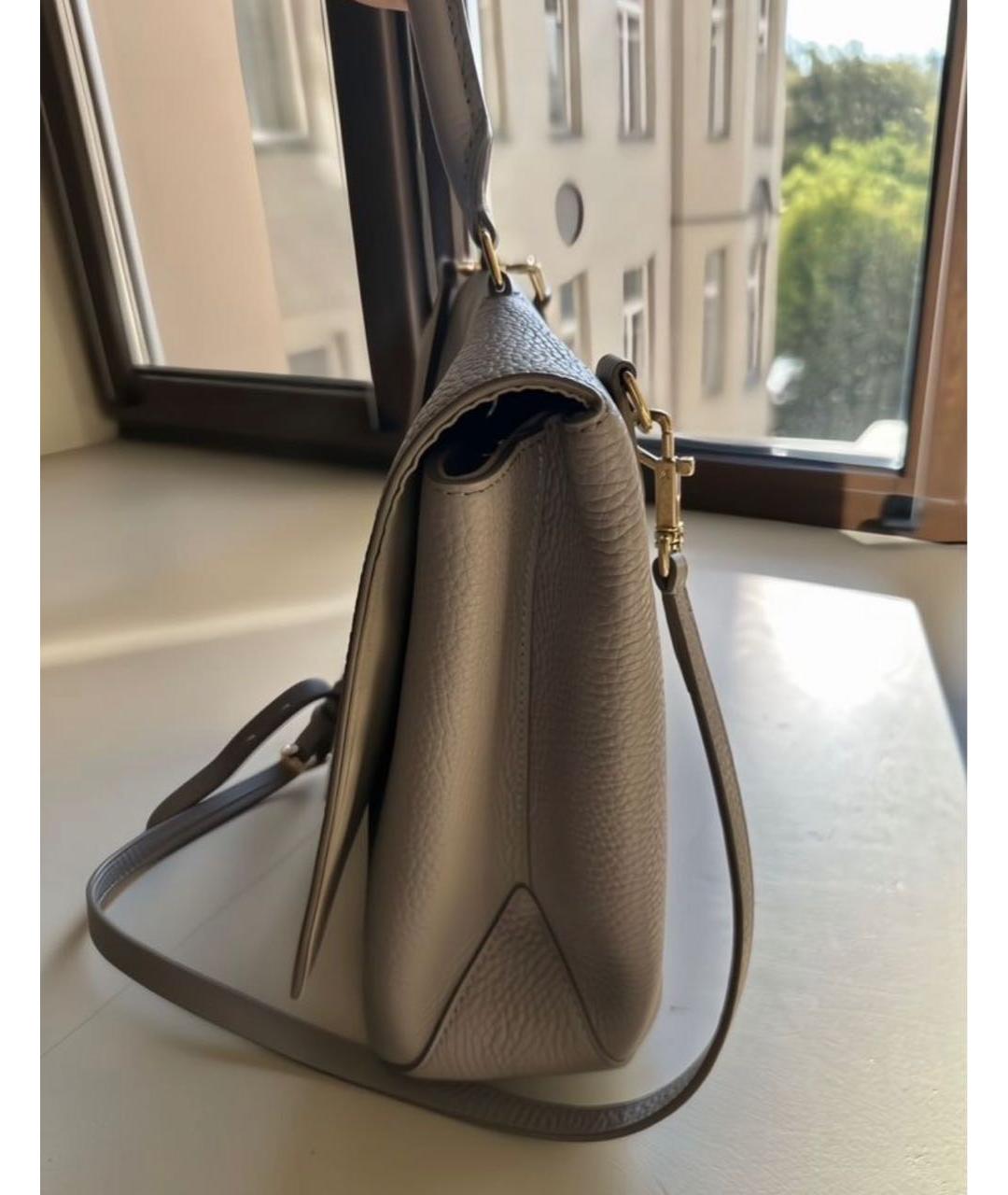 LOUIS VUITTON Бежевая кожаная сумка через плечо, фото 2