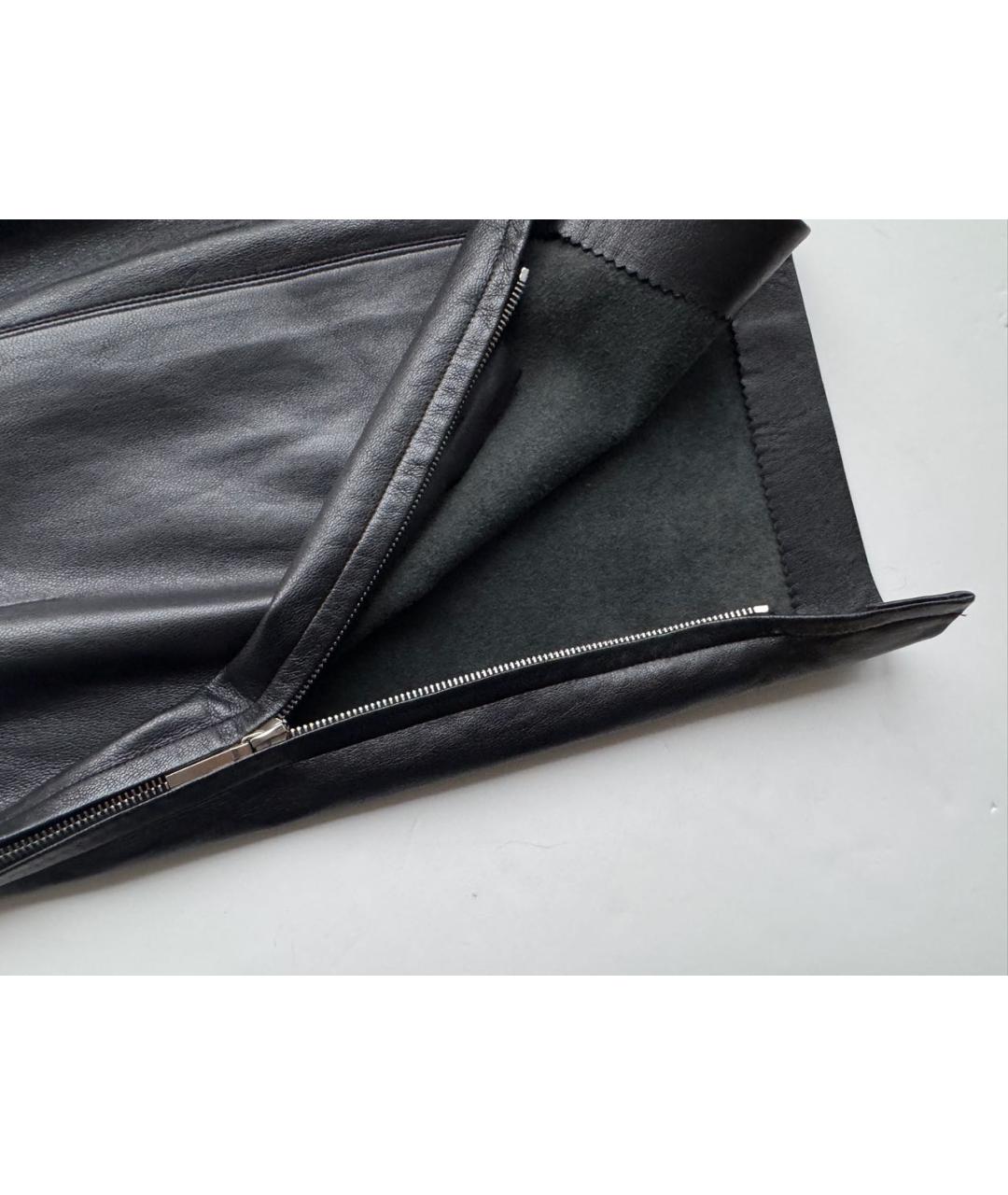 JOHN RICHMOND Черное кожаное коктейльное платье, фото 4