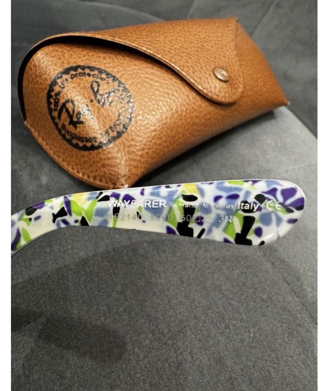 RAY BAN Черные пластиковые солнцезащитные очки, фото 3