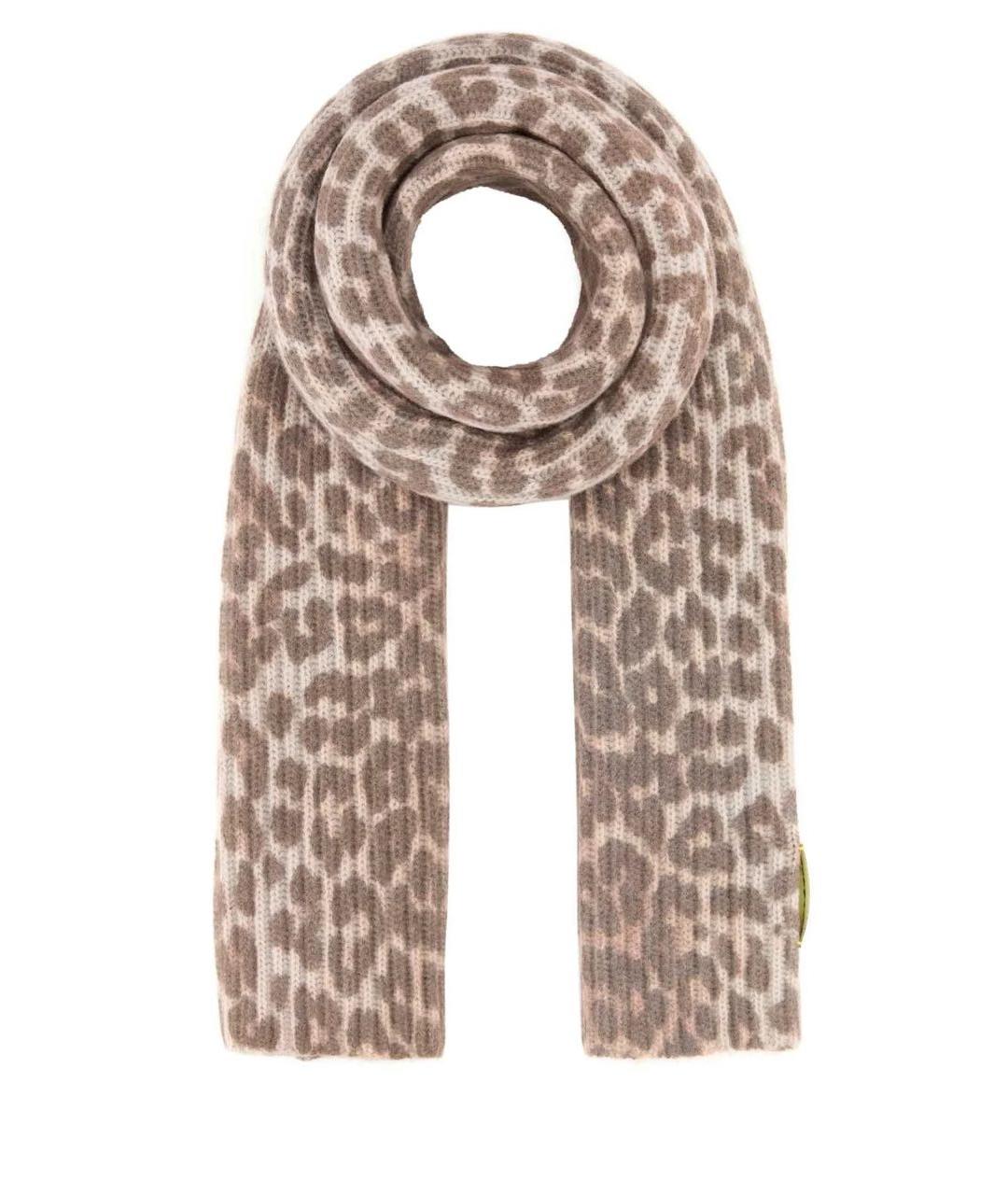 GANNI Бежевый шерстяной шарф, фото 4