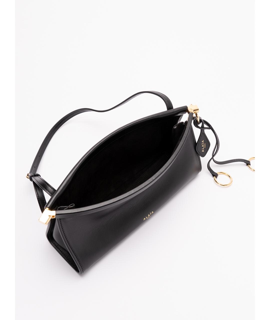 ALAIA Черная кожаная сумка через плечо, фото 4