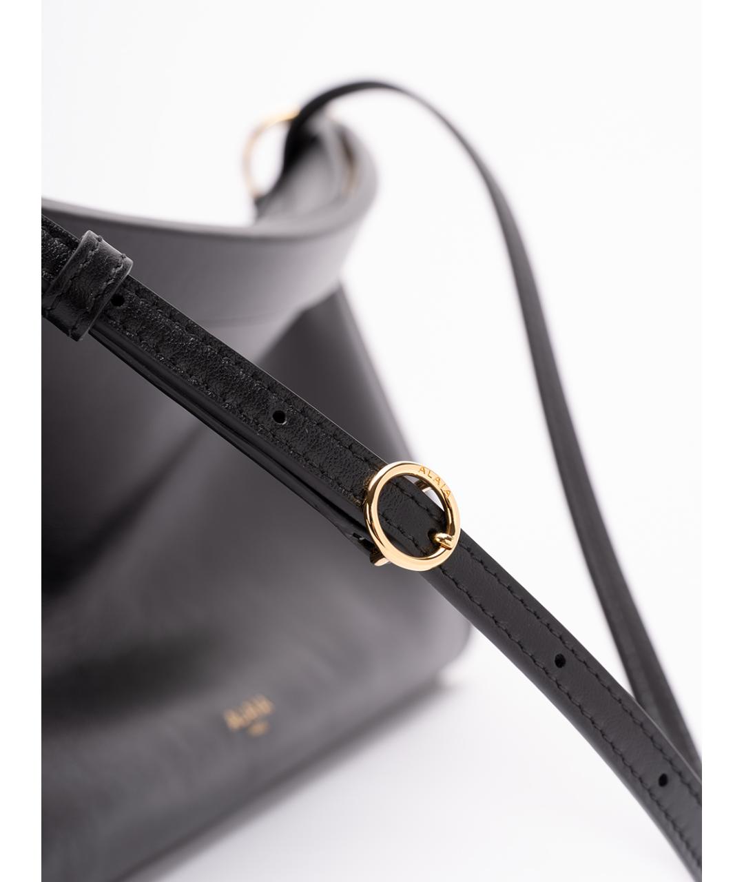 ALAIA Черная кожаная сумка через плечо, фото 5