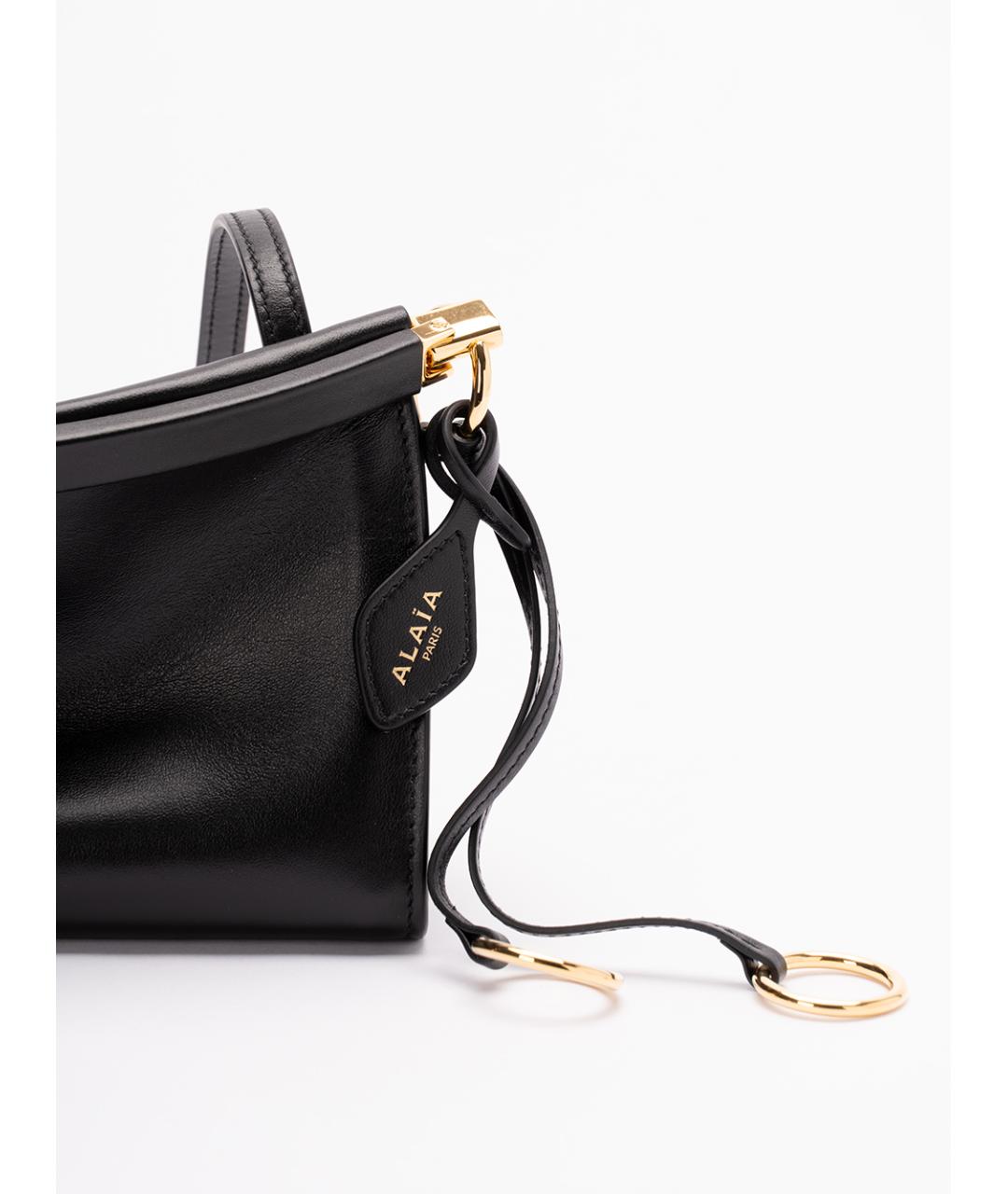 ALAIA Черная кожаная сумка через плечо, фото 3