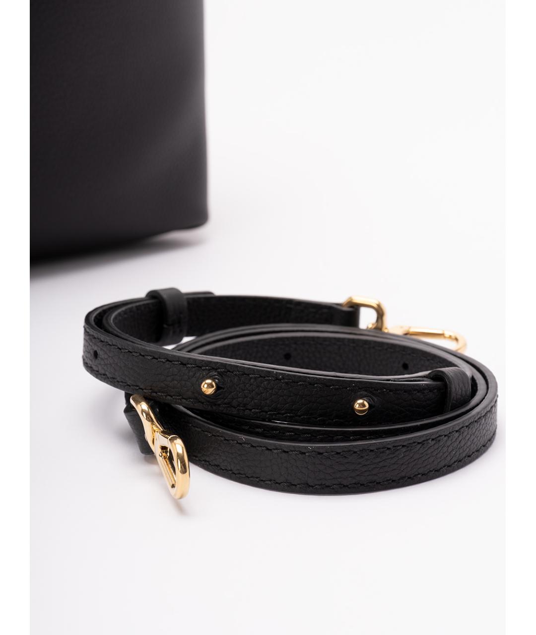 BURBERRY Черная кожаная сумка тоут, фото 4