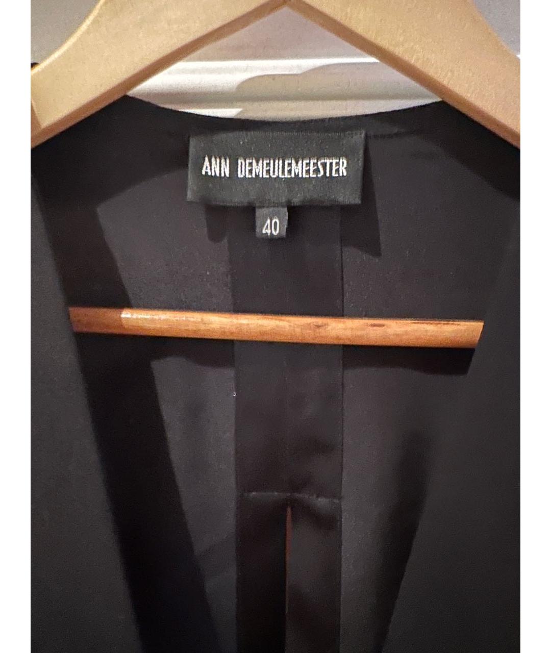 ANN DEMEULEMEESTER Черный шерстяной жилет, фото 3