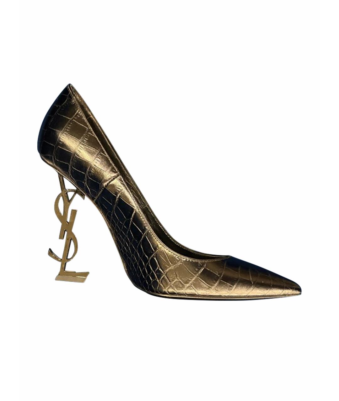 SAINT LAURENT Черные кожаные туфли, фото 1