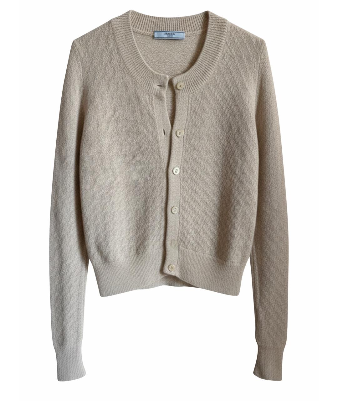 PRADA Бежевый шерстяной джемпер / свитер, фото 1