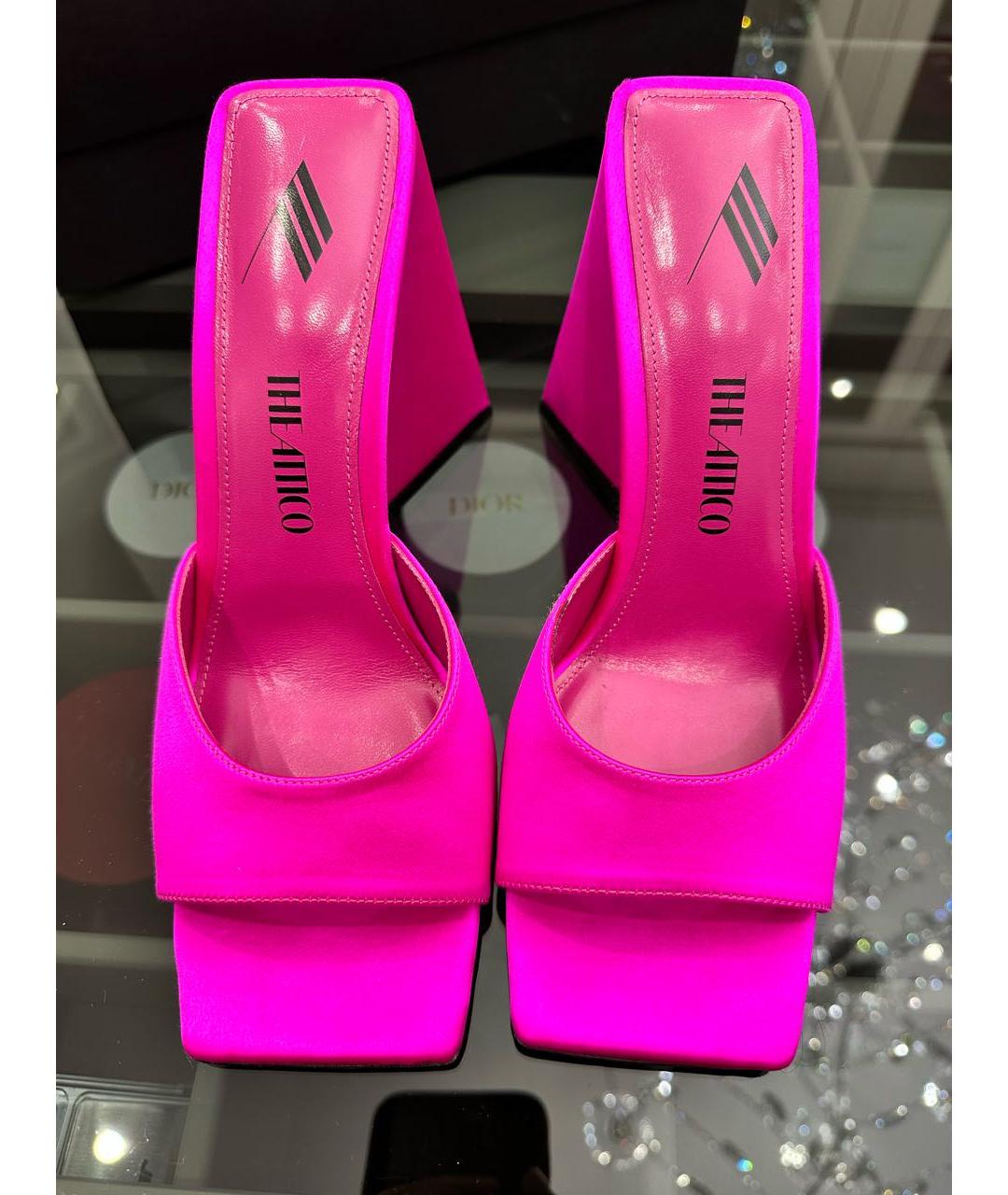 THE ATTICO Фуксия кожаные босоножки, фото 2