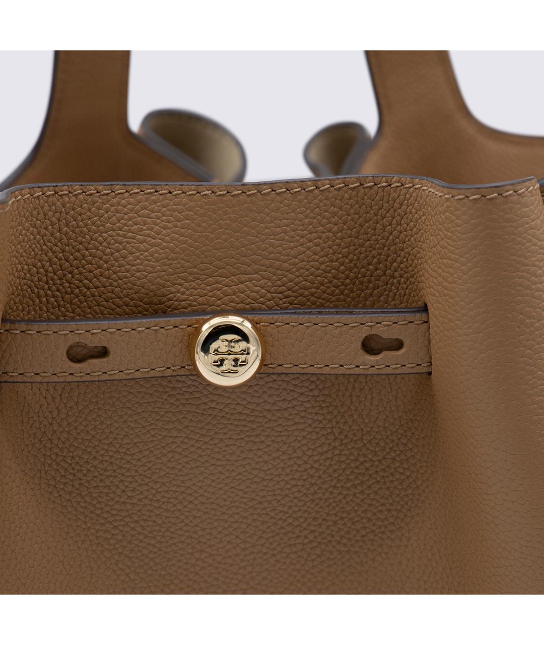 TORY BURCH Коричневая кожаная сумка тоут, фото 2