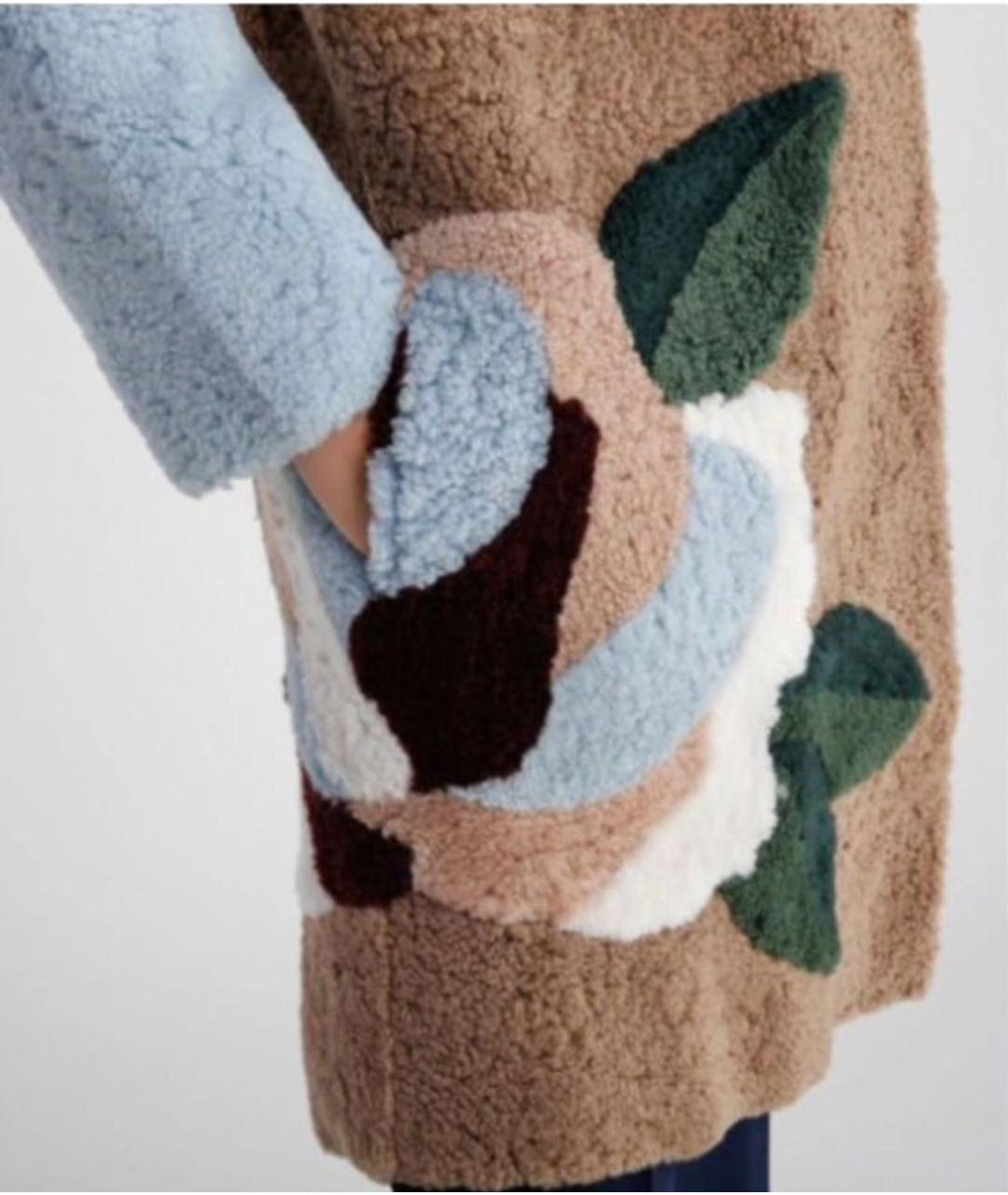 SANDRO Голубая кожаная дубленка, фото 5