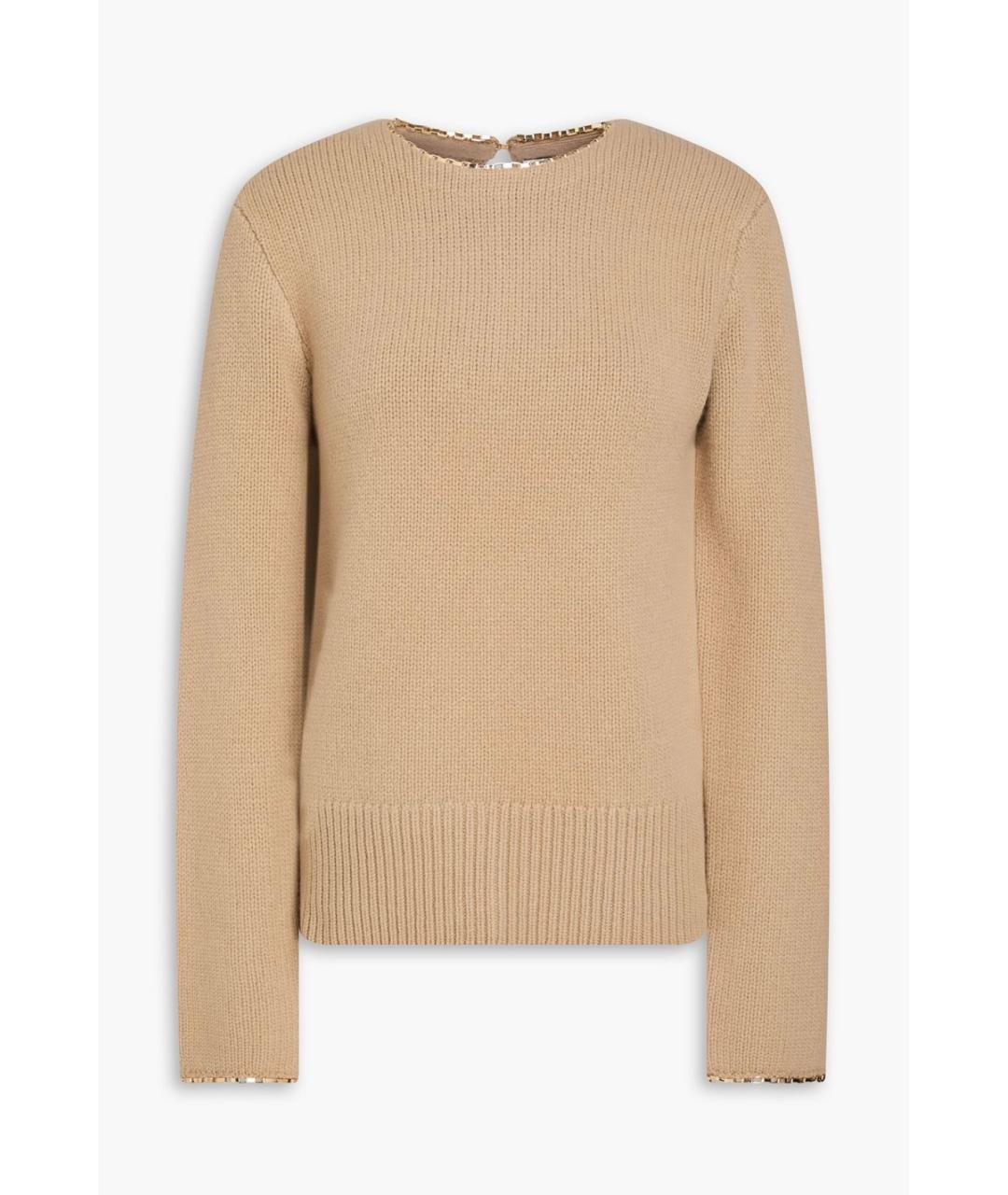TOTEME Бежевый шерстяной джемпер / свитер, фото 4