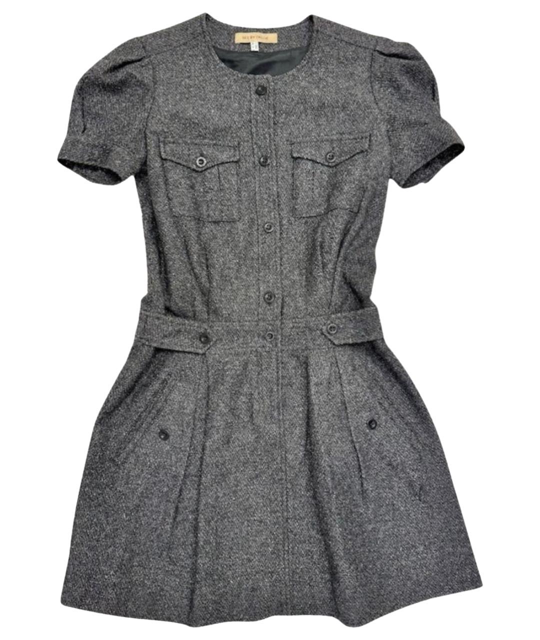 SEE BY CHLOE Серое шерстяное повседневное платье, фото 10