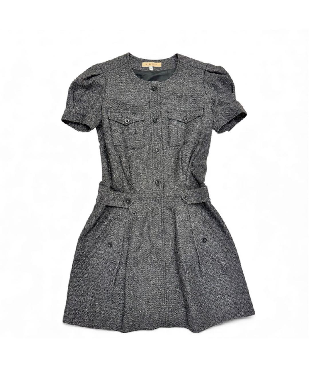 SEE BY CHLOE Серое шерстяное повседневное платье, фото 8
