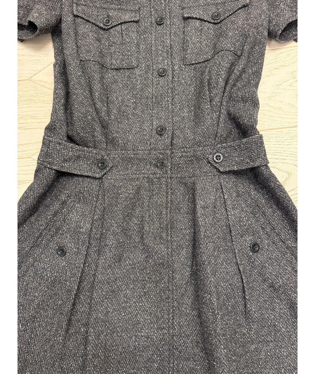 SEE BY CHLOE Серое шерстяное повседневное платье, фото 4