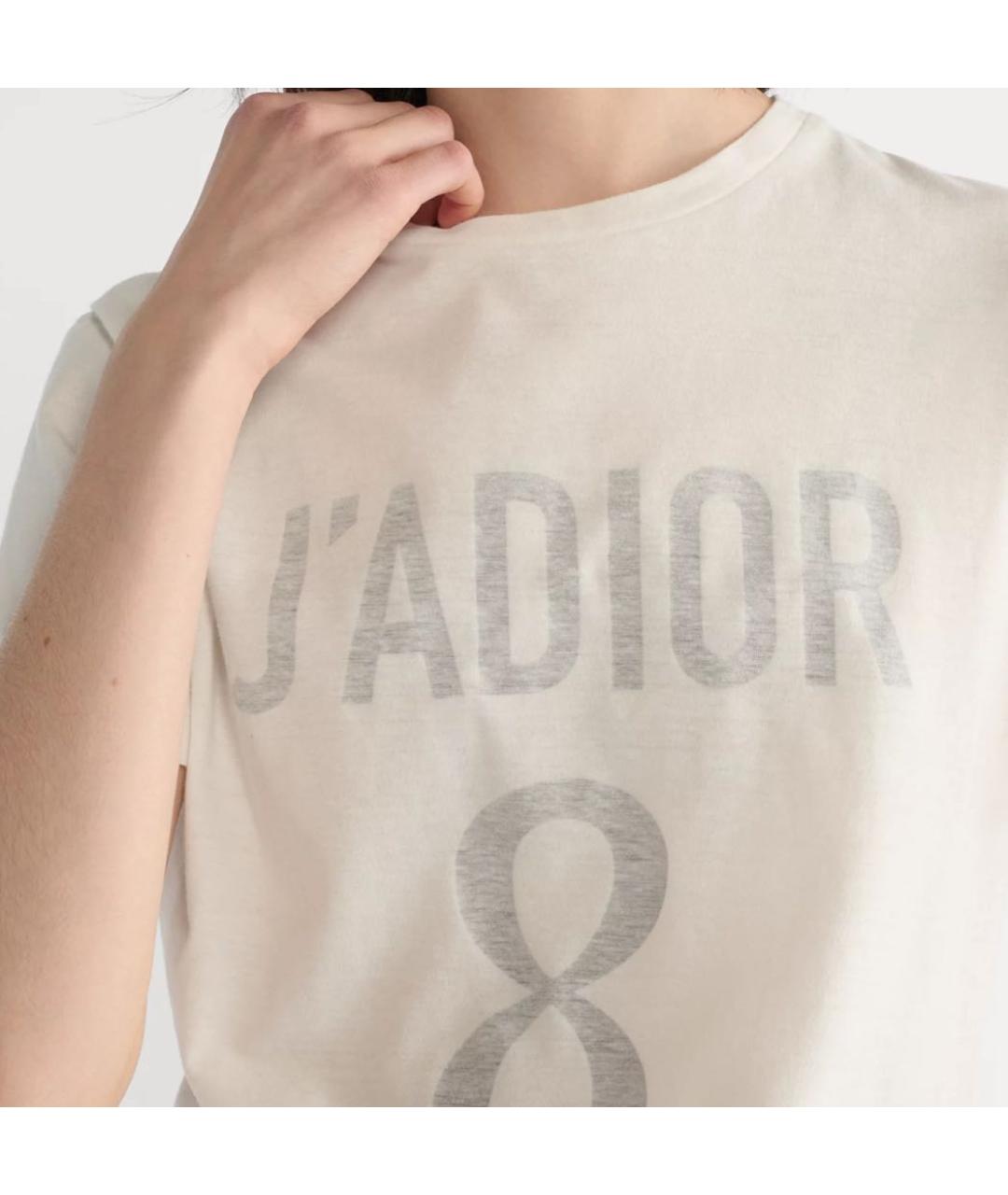 CHRISTIAN DIOR Белая хлопковая футболка, фото 2