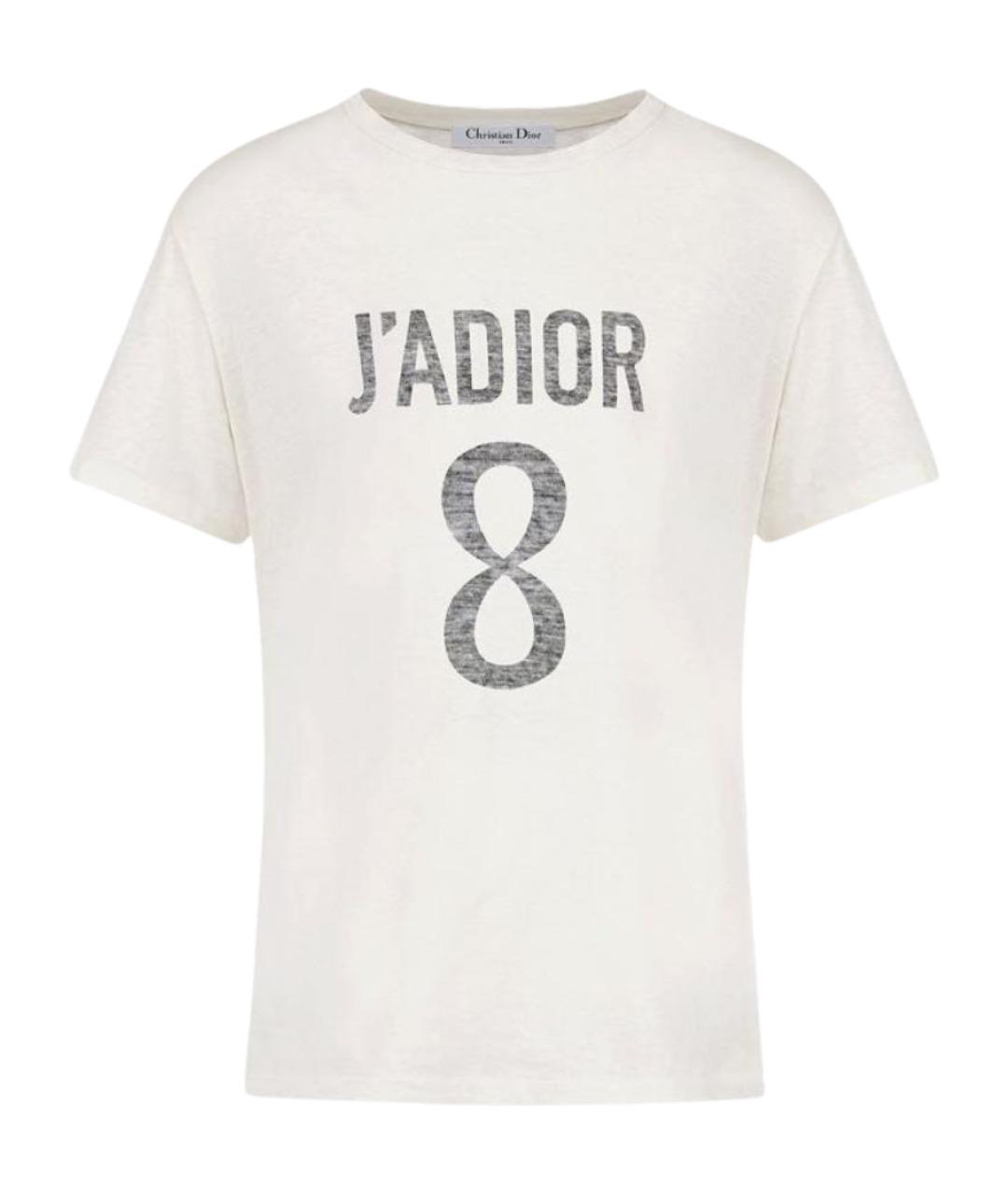 CHRISTIAN DIOR Белая хлопковая футболка, фото 1