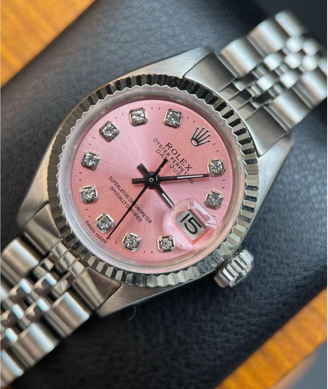 ROLEX Розовые часы, фото 2