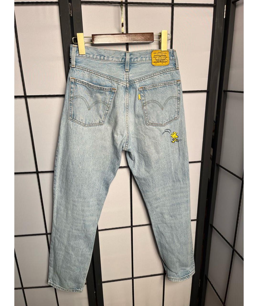 LEVI'S Голубые хлопковые прямые джинсы, фото 2