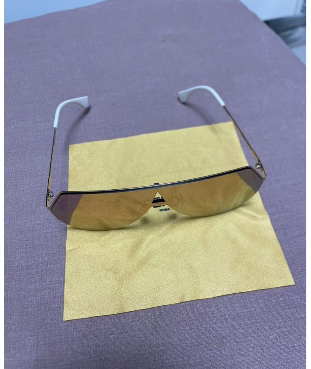 FENDI Мульти металлические солнцезащитные очки, фото 6