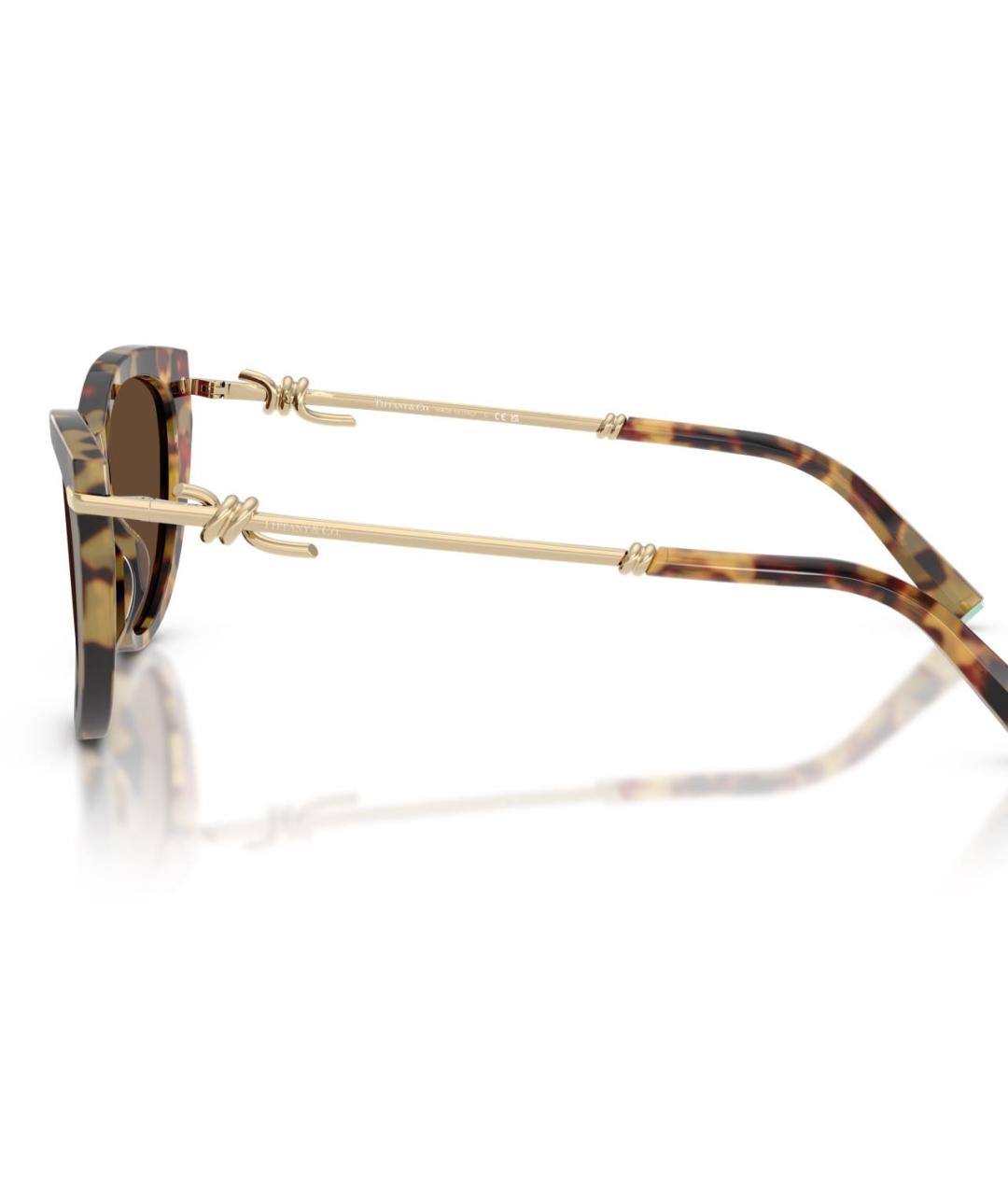 TIFFANY&CO Коричневые пластиковые солнцезащитные очки, фото 2