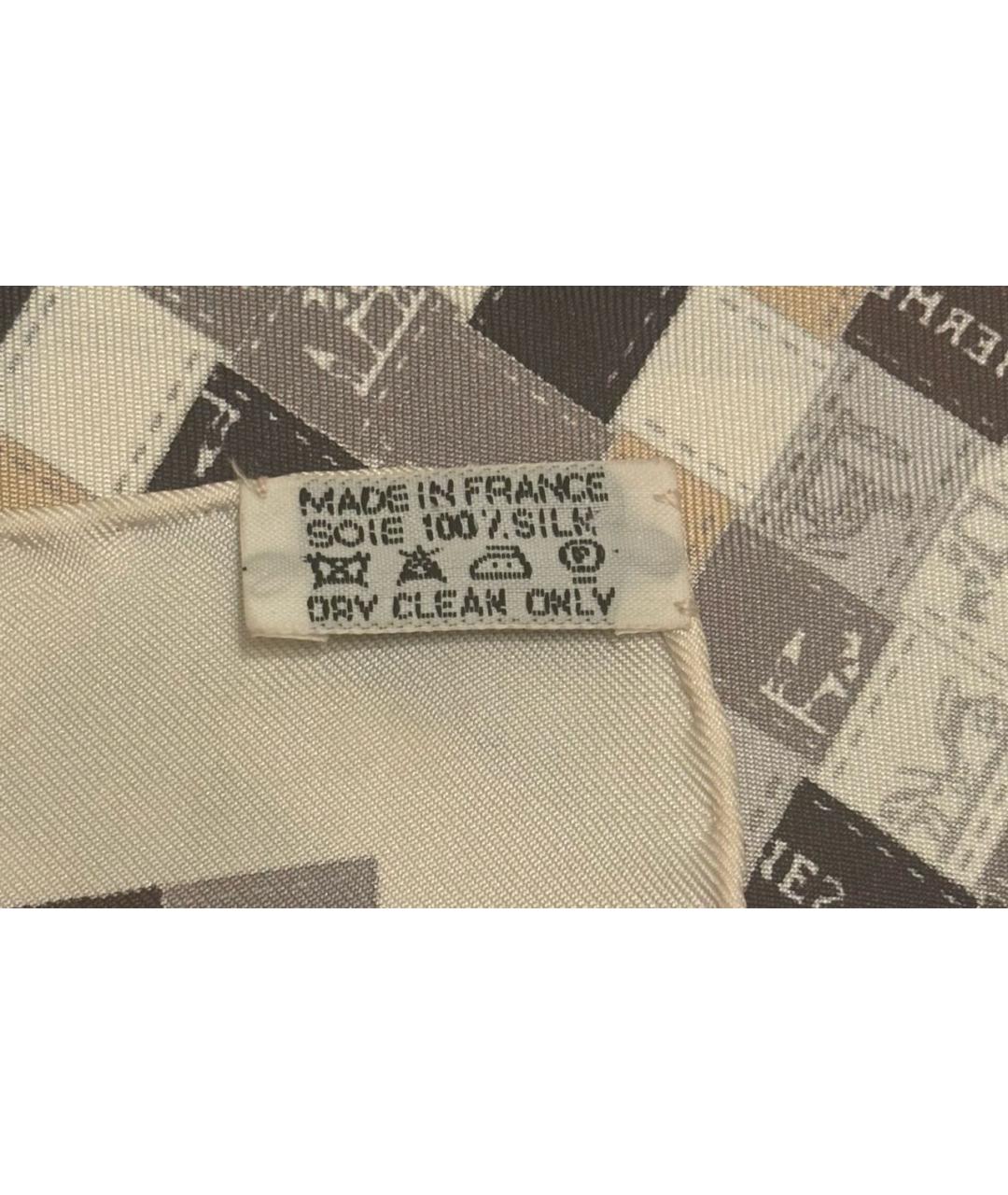 HERMES Мульти шелковый платок, фото 4