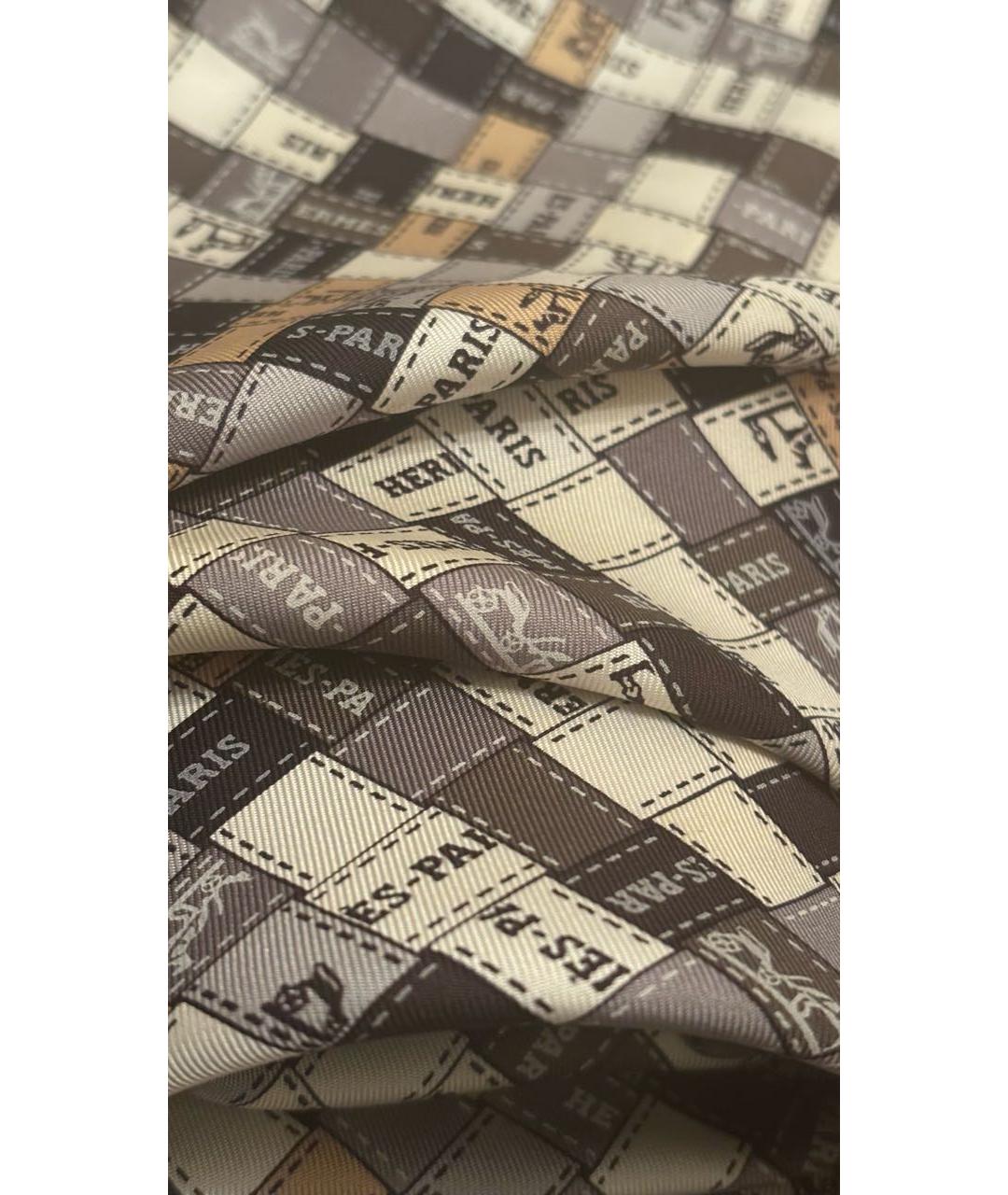 HERMES Мульти шелковый платок, фото 5