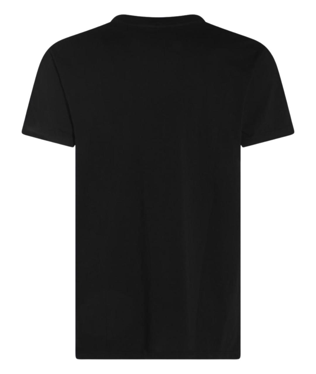MAISON MARGIELA Черная хлопковая футболка, фото 2