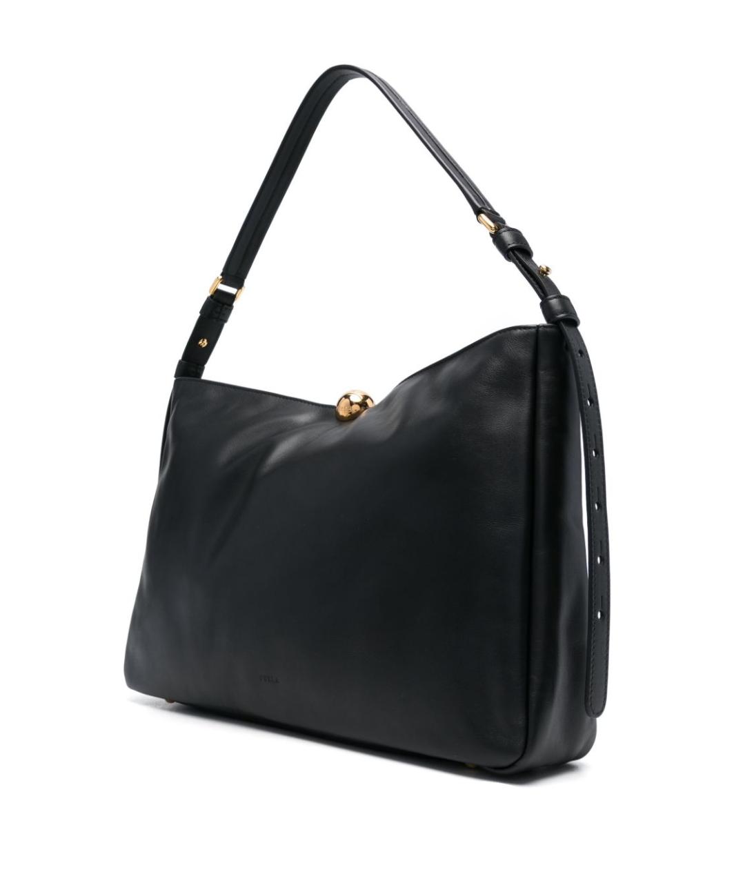 FURLA Черная кожаная сумка через плечо, фото 4