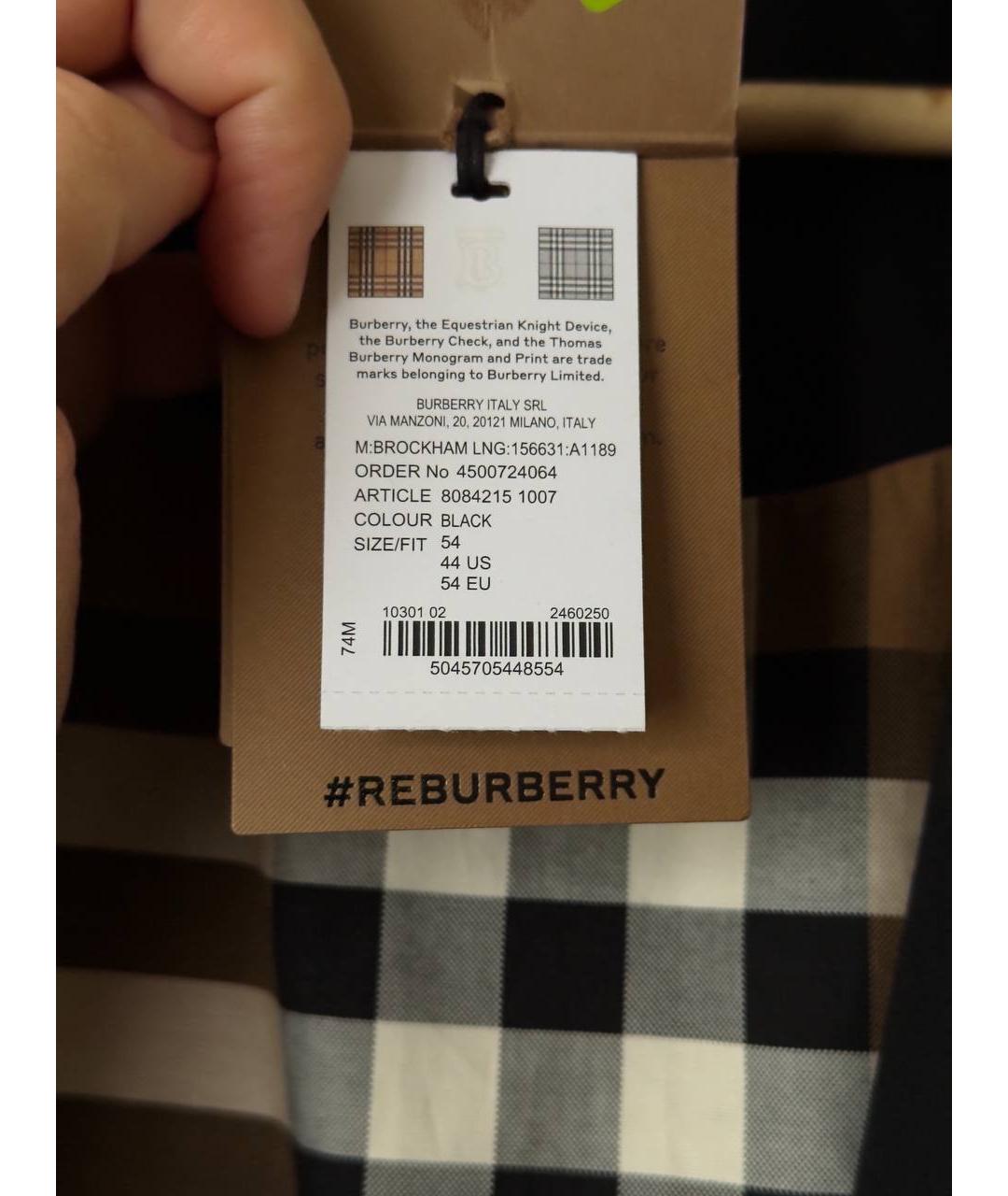 BURBERRY Черный тренч / плащ, фото 3