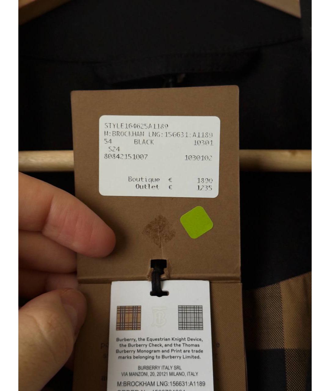 BURBERRY Черный тренч / плащ, фото 6