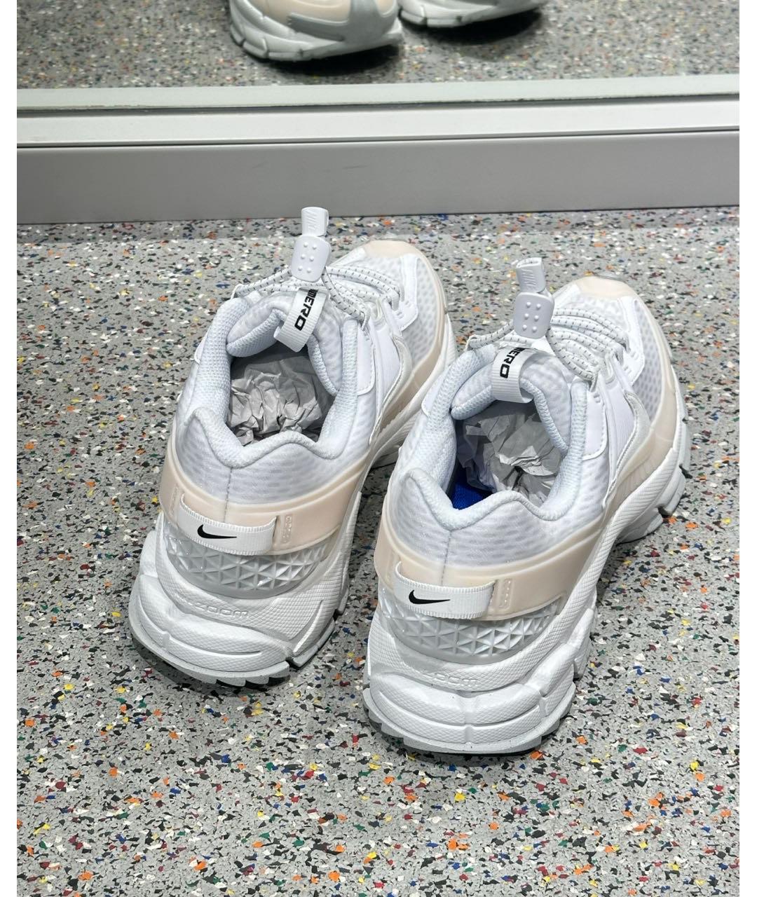 NIKE Белые текстильные низкие кроссовки / кеды, фото 6